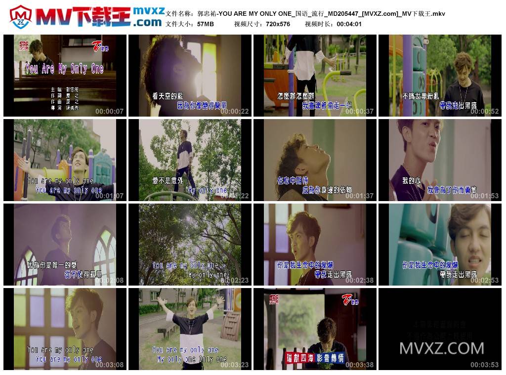 郭忠祐-YOU ARE MY ONLY ONE_国语_流行_MD205447